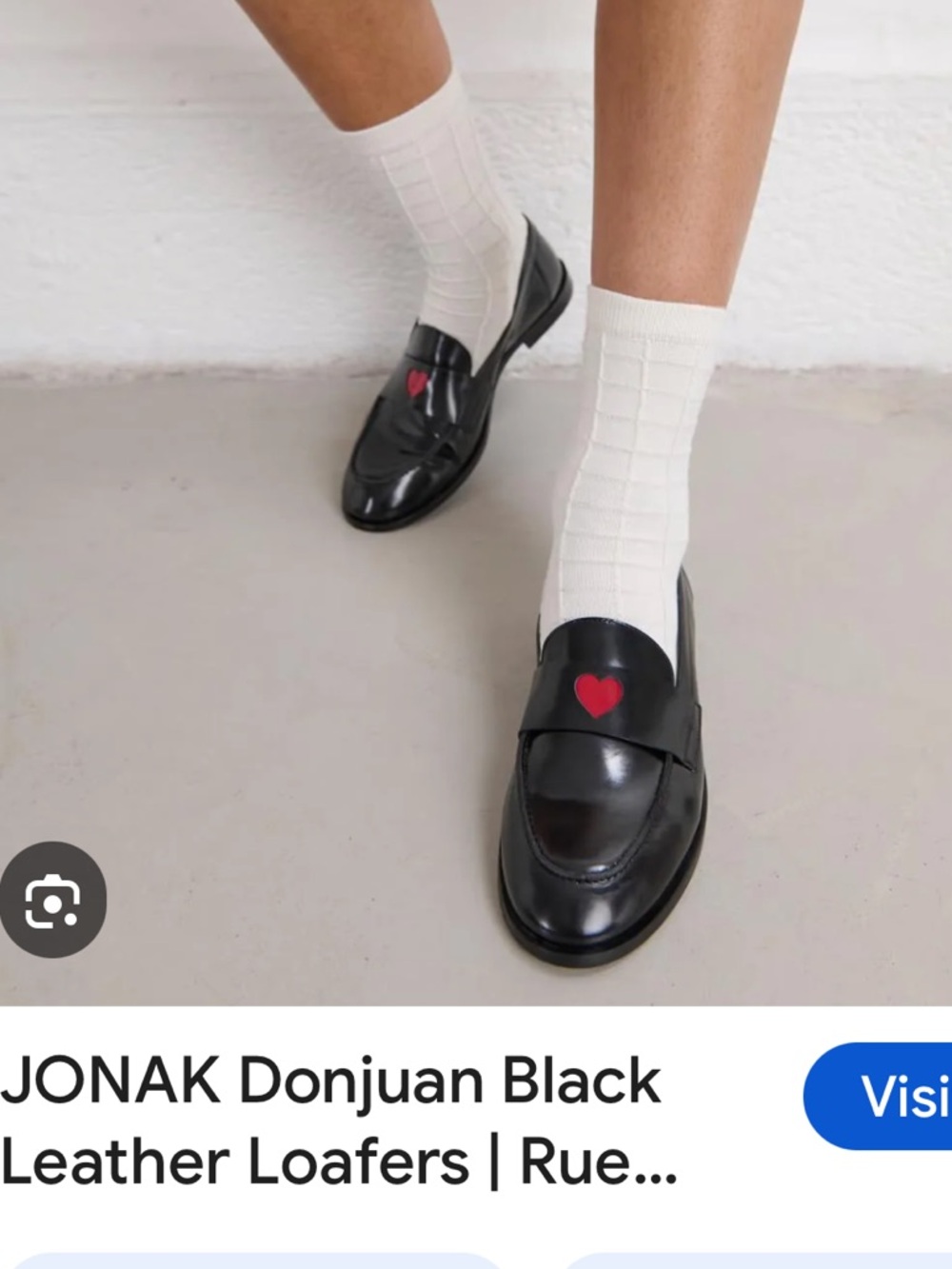 Jonak Paris Donjuan black leather loafer with heart 37